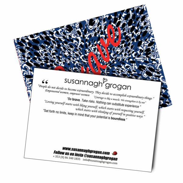 Empowerment Collection 'Brave' Post Card Susannagh Grogan Small Silk Scarf