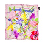 Susannagh Grogan Floral pastel silk scarf