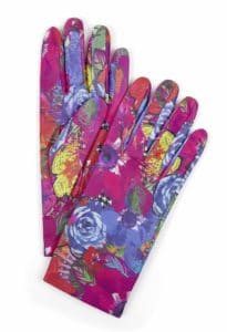 Susannagh Grogan - Printed Floral Leather Gloves - m