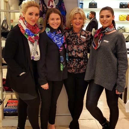 Brown Thomas Susannagh Grogan Scarves Galway Accessories and Womenswear Staff