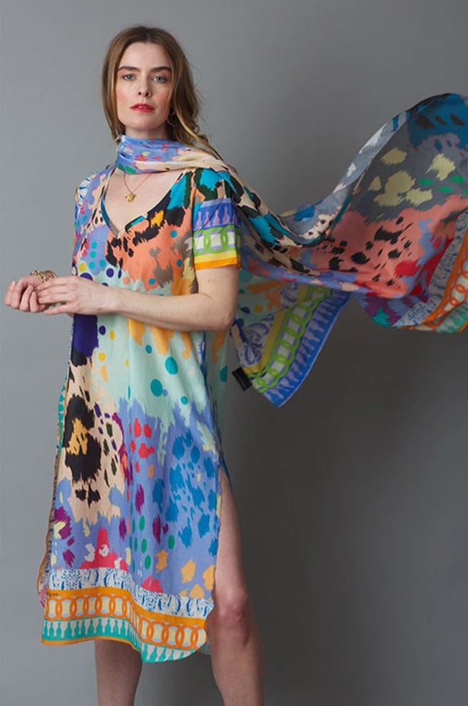 Susannagh Grogan SS19 Multi coloured skin print tunic dress
