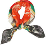 Orange Baroque Susannagh Grogan Classic Silk scarf