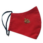 Susannagh Grogan Scarves. Red + Gold Bee Face Mask