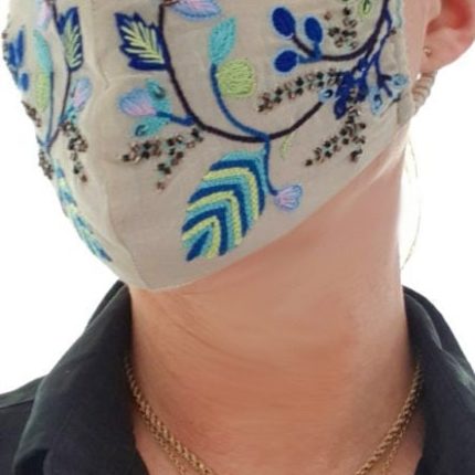 Susannagh Grogan floral embroidery face mask