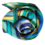 Green Swirl printed Silk Scarf by Irish designer Susannagh Grogan
