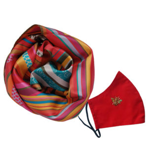 Gift Set Red Scarf + Mask