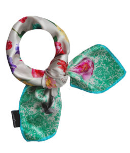 Aqua green silk scarf