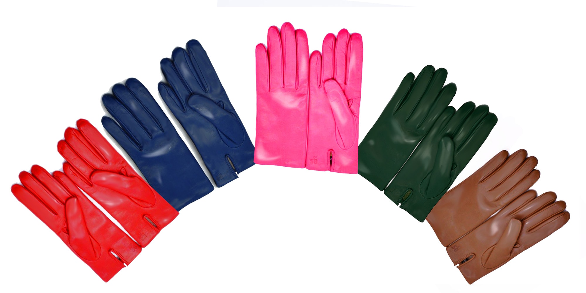 Coloured Leather Gloves by Irish textile designer.